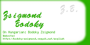 zsigmond bodoky business card